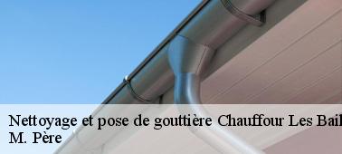 La sécurisation de l'espace de travail pour le nettoyage de la gouttière à Chauffour Les Bailly dans le 10110